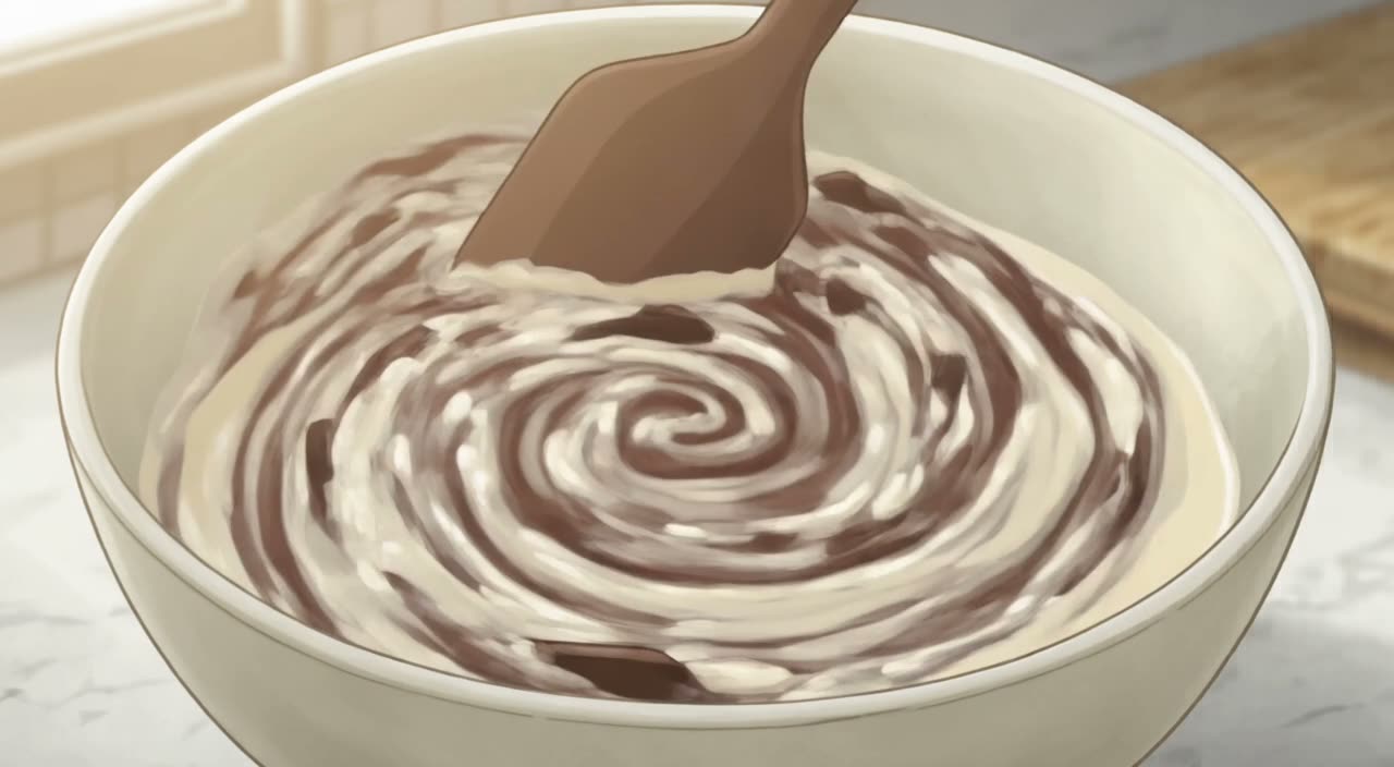 Still from Hand-drawn chocolate bread